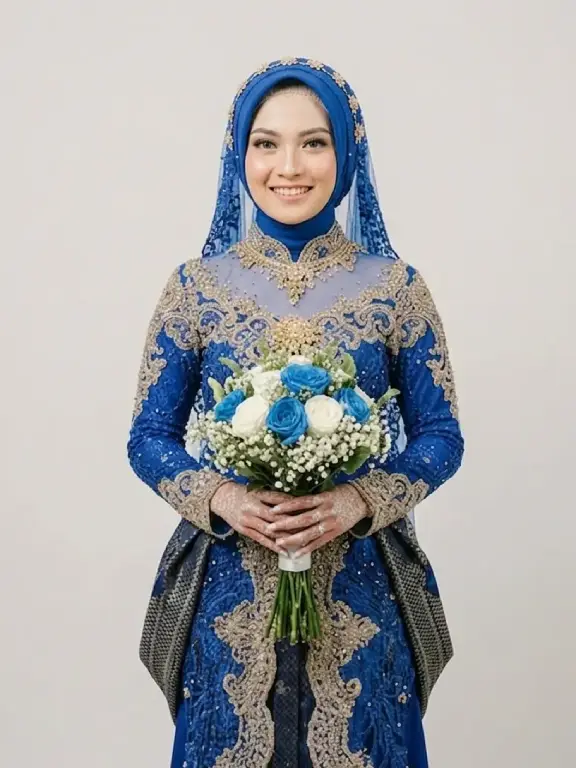 Pengantin Graphicography Biru Wanita