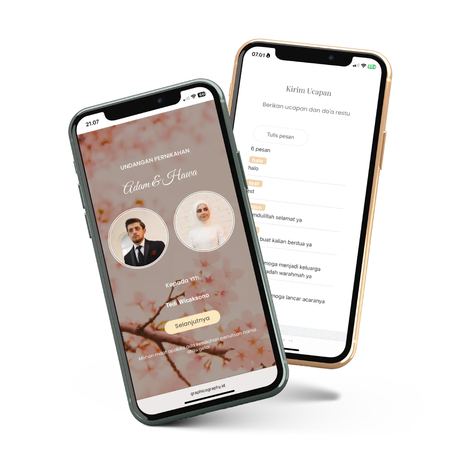 Mockup Undangan Digital UW01 Graphicography