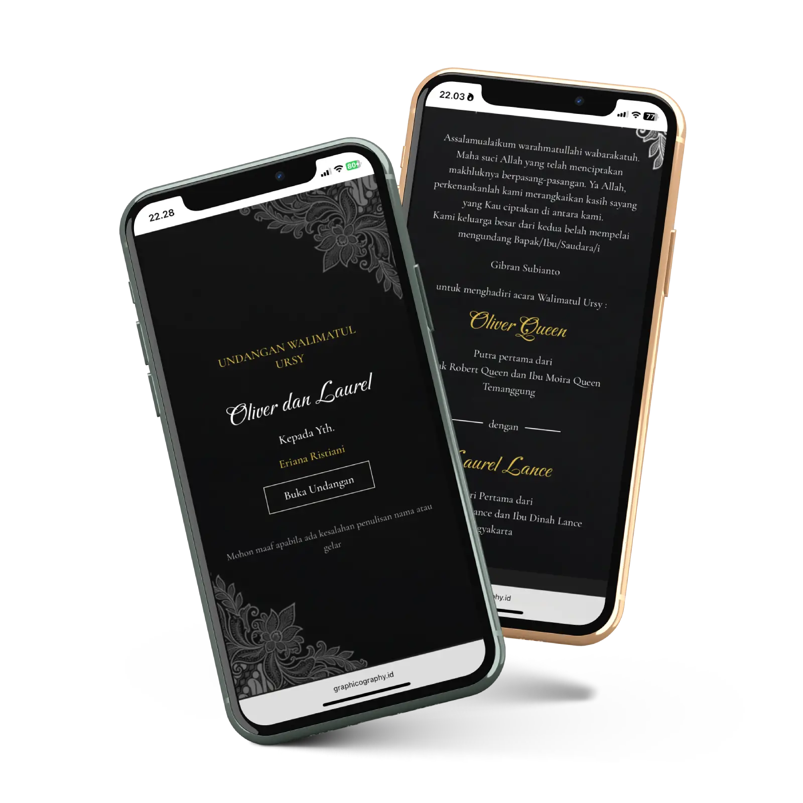 Mockup Undangan Digital UW07 Graphicography