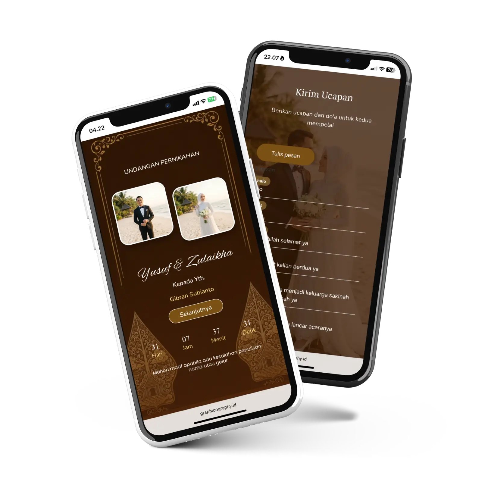 Mockup Undangan Digital UW12 Graphicography