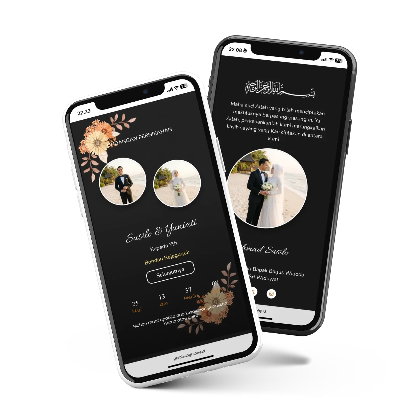 Mockup Undangan Digital UW14 Graphicography