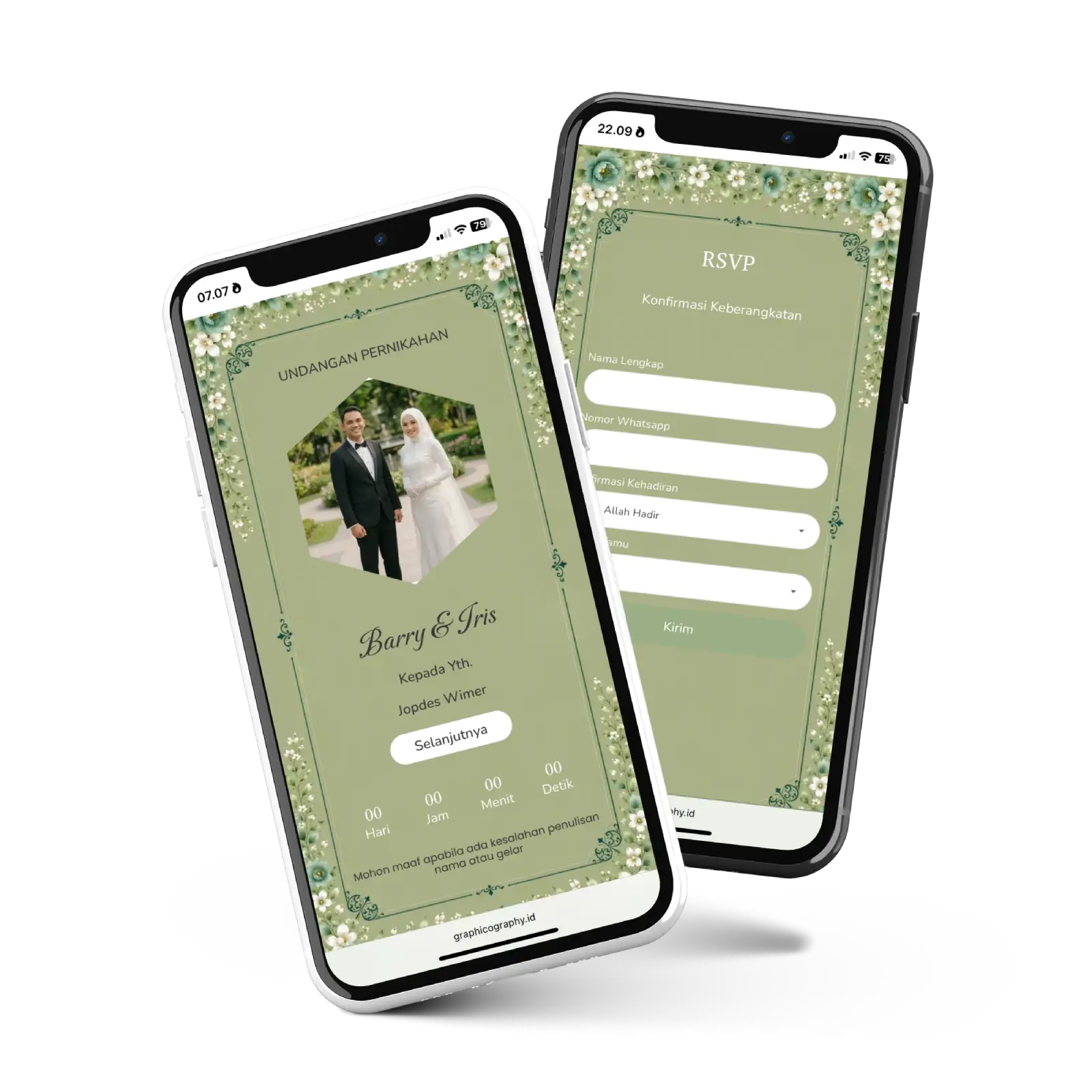 Mockup Undangan Digital UW15 Graphicography