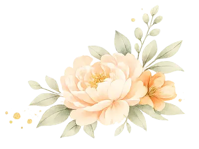 Floral Peach 2 Graphicography Portrait