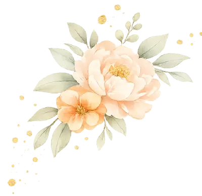 Floral Peach Graphicography Portrait