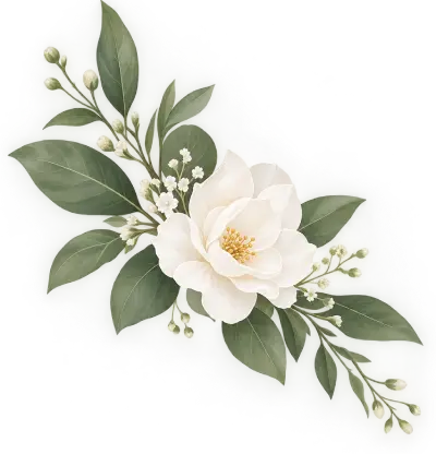 Floating floral white soft cream 2 Graphicography.id