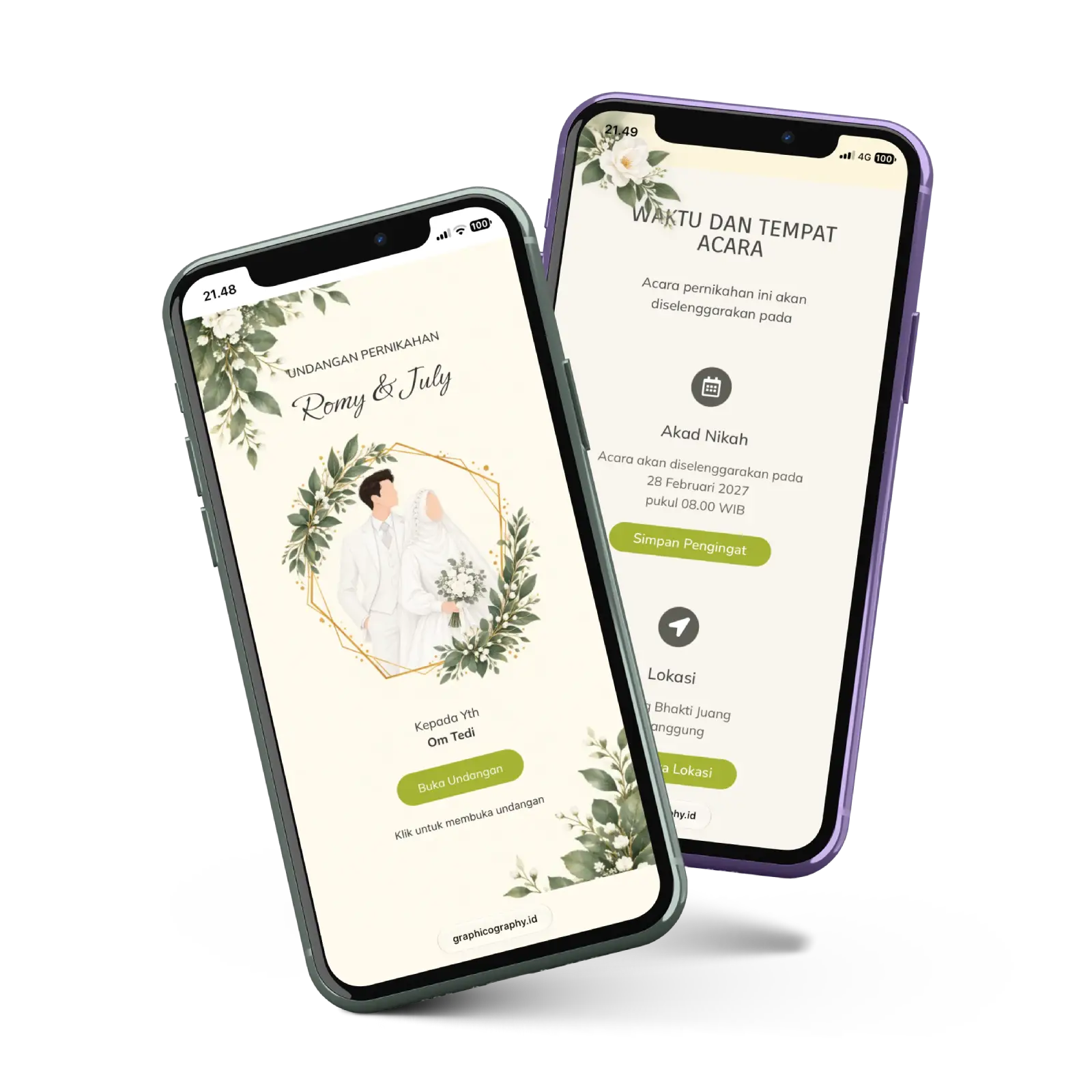 Mockup Undangan Digital UW22 Graphicography