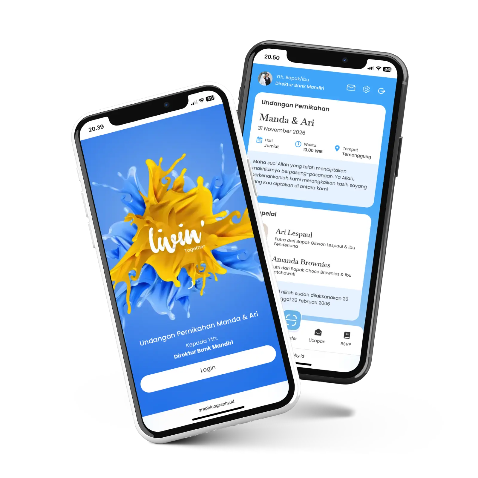 Mockup Undangan Digital UW51 Graphicography Mandiri