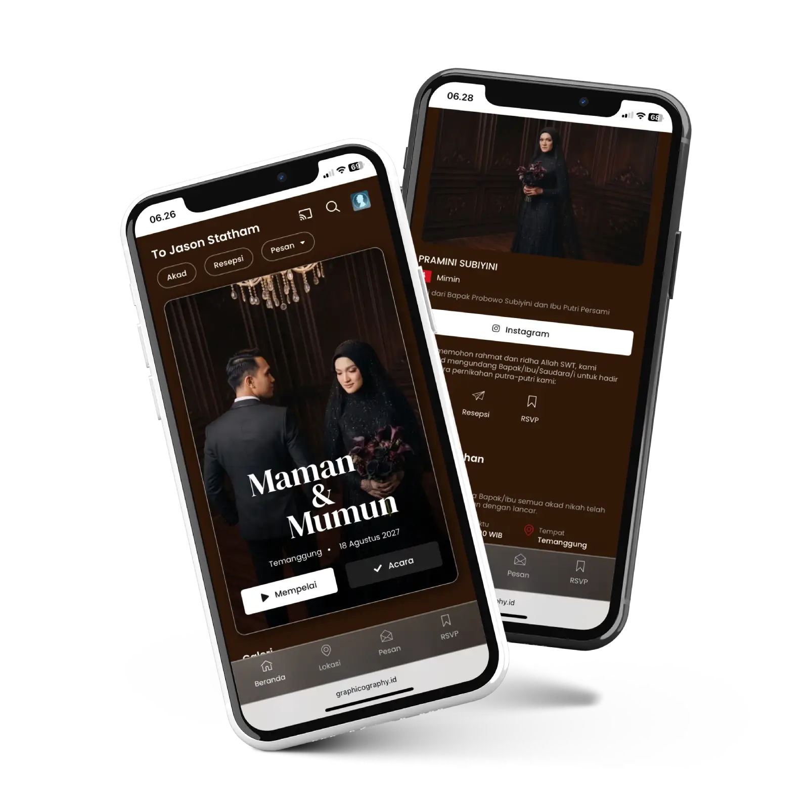 Mockup Undangan Digital UW52 Graphicography Netflix